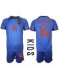 Nederländerna Davy Klaassen #14 Replika Borta Kläder Barn VM 2022 Kortärmad (+ byxor)